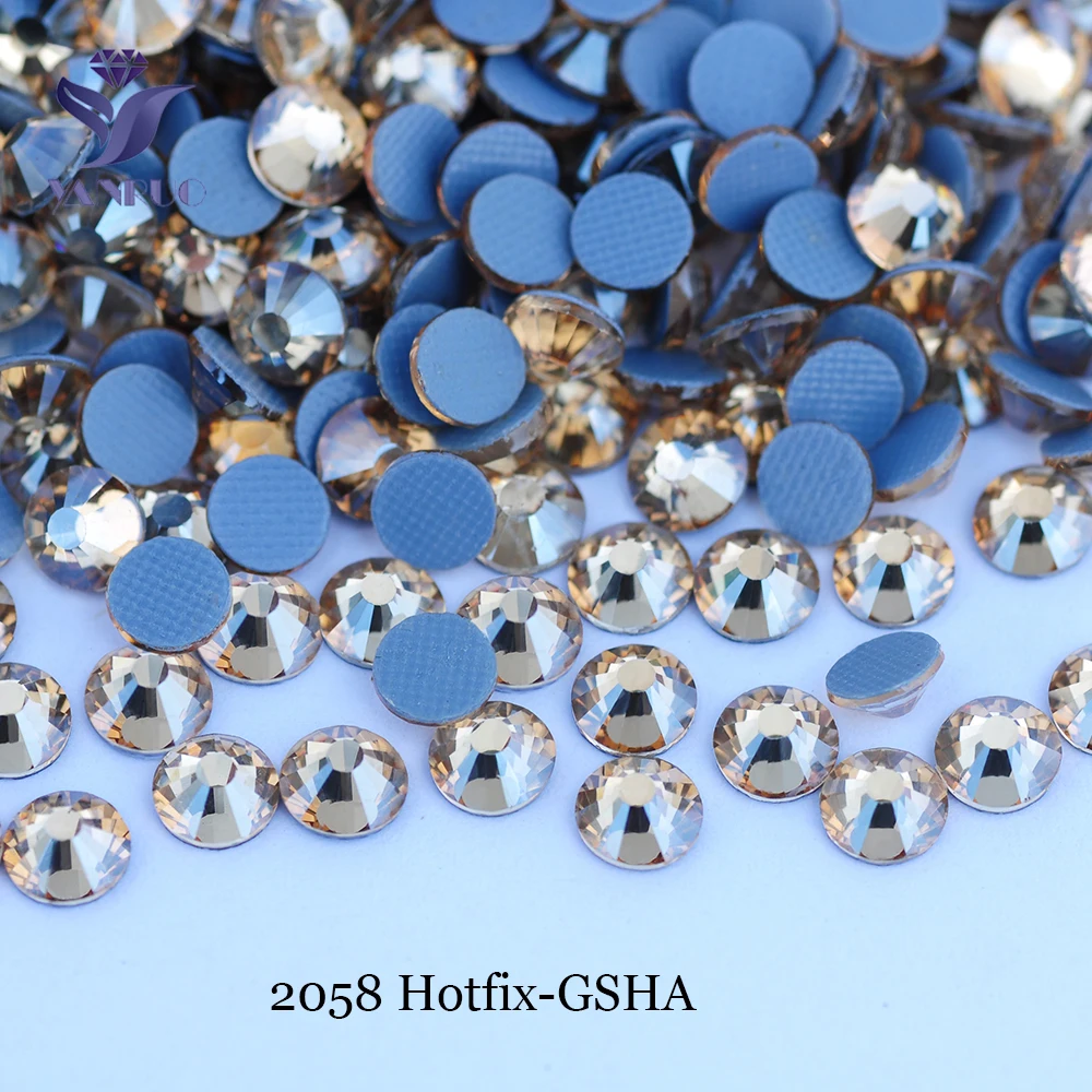 YANRUO 2058HF SS4-SS30 Hotfix Strasssteine Strass Kristalle Strasssteine mit Kleber Nähen Perlen Applikationen auf Schuhen Tasche – Detail 2