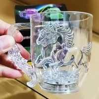 1 pièce Tasse LED magique à changement de couleur, activée par l'eau, lumineuse, pour bière, café, lait, thé, vin, whisky, mug de bar, cadeau de voyage 1