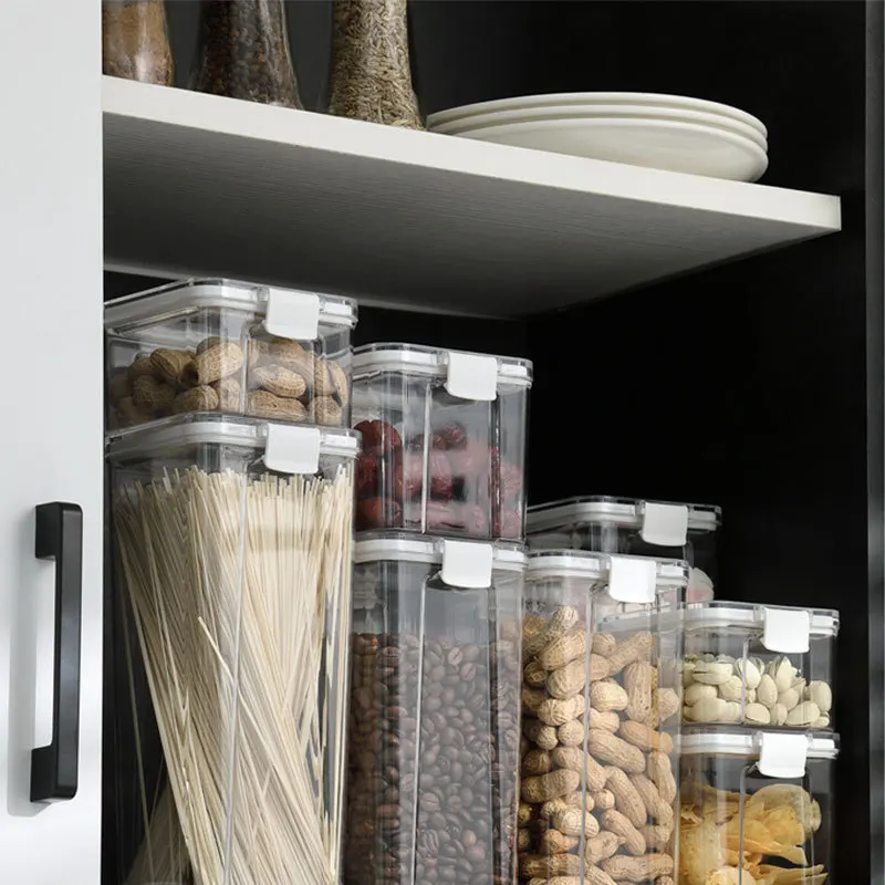 Food Storage Container Plastic Kitchen Refrigerator Noodle Box Multigrain  Storage Tank Transparent Sealed Cans 3 pcs-11 pcs sets