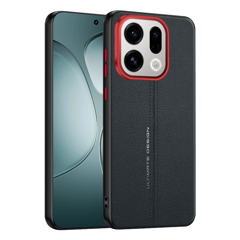 Luxury Leather Metal Frame Frosted Shockproof Bumper Case
