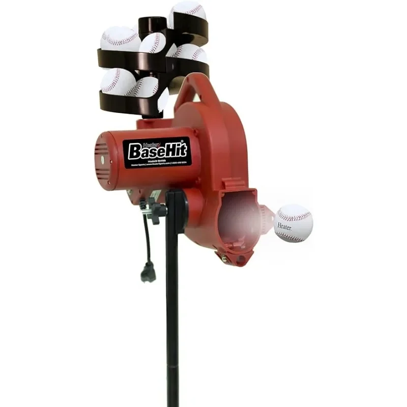

Heater Sports Base Hit Lite & Real Baseball Pitching Machine | Great for All Ages for Hitting and Fielding