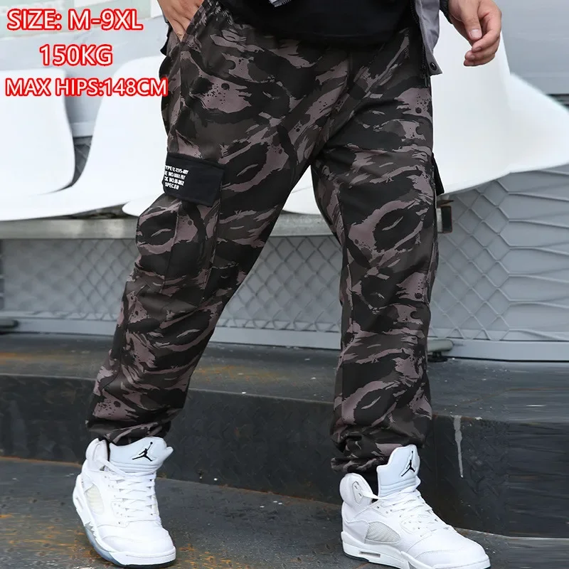 150KG 9XL Camouflage Cargo Pants 8XL Plus Size Joggers Men Trousers 7XL 6XL Camo Male Cotton Loose Sweatpants Stretched Clothes 2