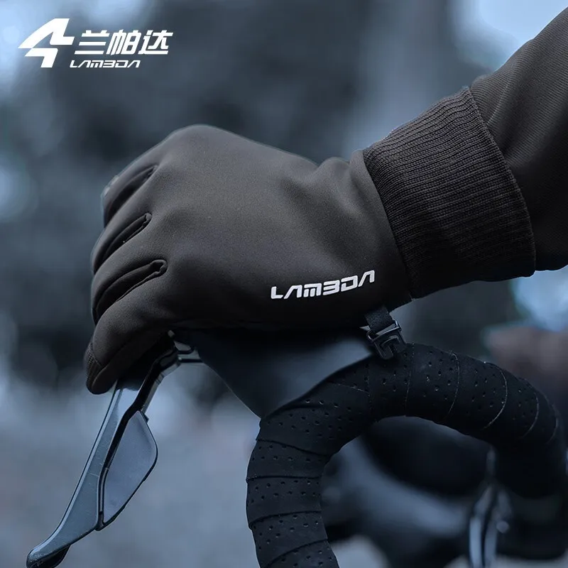 

Lameda Glove For Men Winter Bike Glove Warm Full Finger With Cushioned Palm Pad Touchscreen Men /Women Mtb Gloves