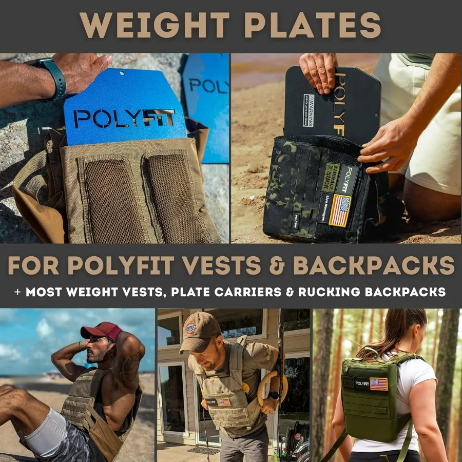 Weight Vest Plates - Weighted Plates for Strength Training Weight Vests - 4lb Pairs