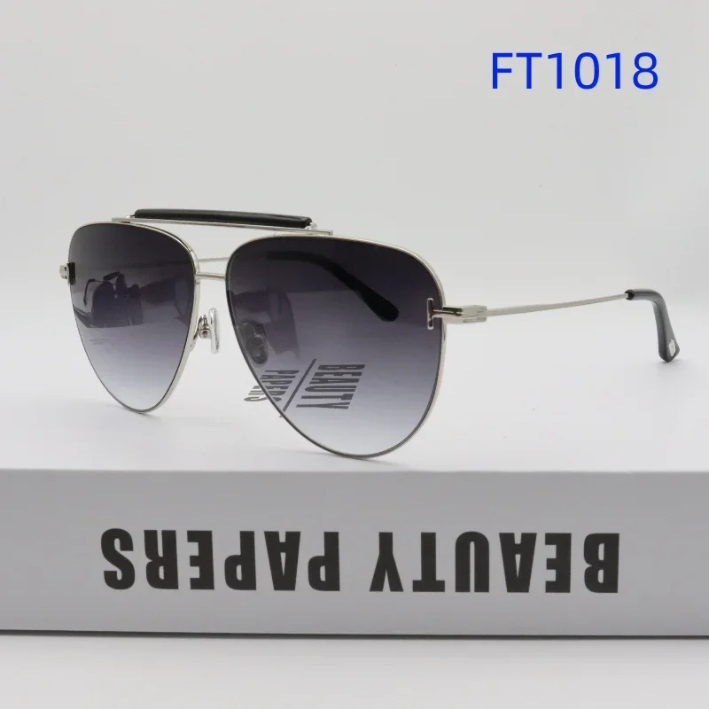 

Square Titanium Men's Women's Sunglasses Tom For Luxury Man Women Brand Designer Sunglasses FT1018 Male Female Sun Glasses
