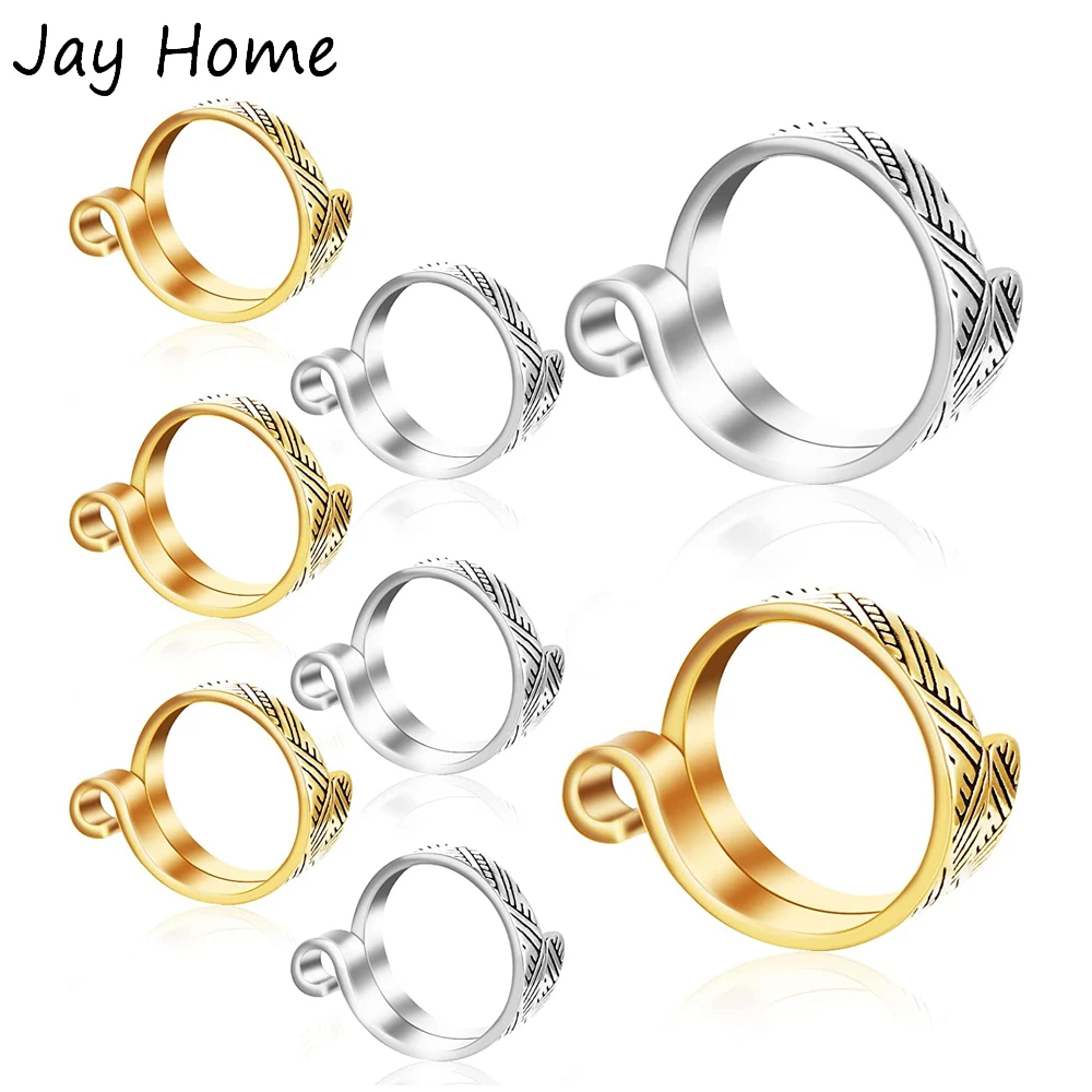 2PCS Crochet Ring Yarn Crocheting Finger Guide Metal Open Yarn