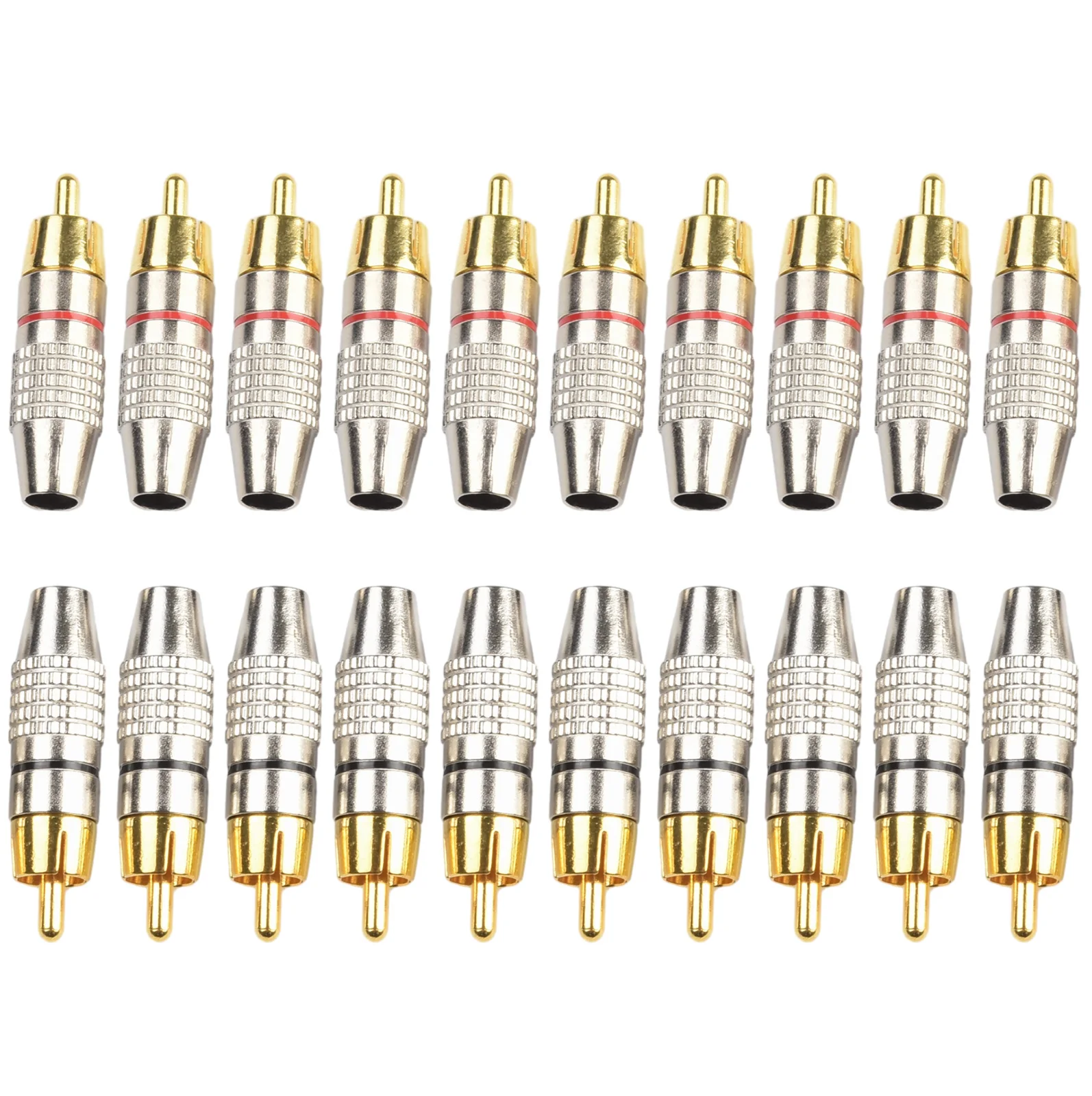 Adaptador Sin Soldadura De Tornillo Amplificador De De Audio Chapado En Oro De 5 Piezas Rojo Soledad Conector Banana