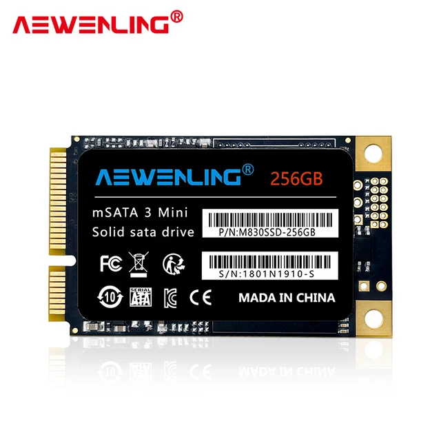 AEWENLING mSATA SSD 128gb 256gb 512GB Mini SATA3 64gb 1TB HDD For computer 3x5cm Internal Solid State hard Drive for hp laptop 2