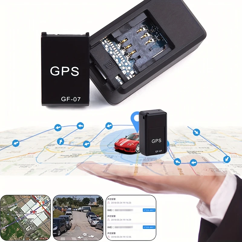 미니 GPS 추적기 GF-07 실시간 추적 도난 방지 및 분실 방지 포지셔너, 강력한 자석 시트 SIM 정보 포지셔너