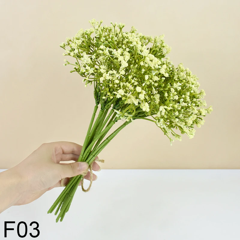 12pcs/bundle Artificial Gypsophila Flowers White Baby Breath Flower Wedding  Bride DIY Floral Bouquets Home Vase Decoration 32cm - AliExpress