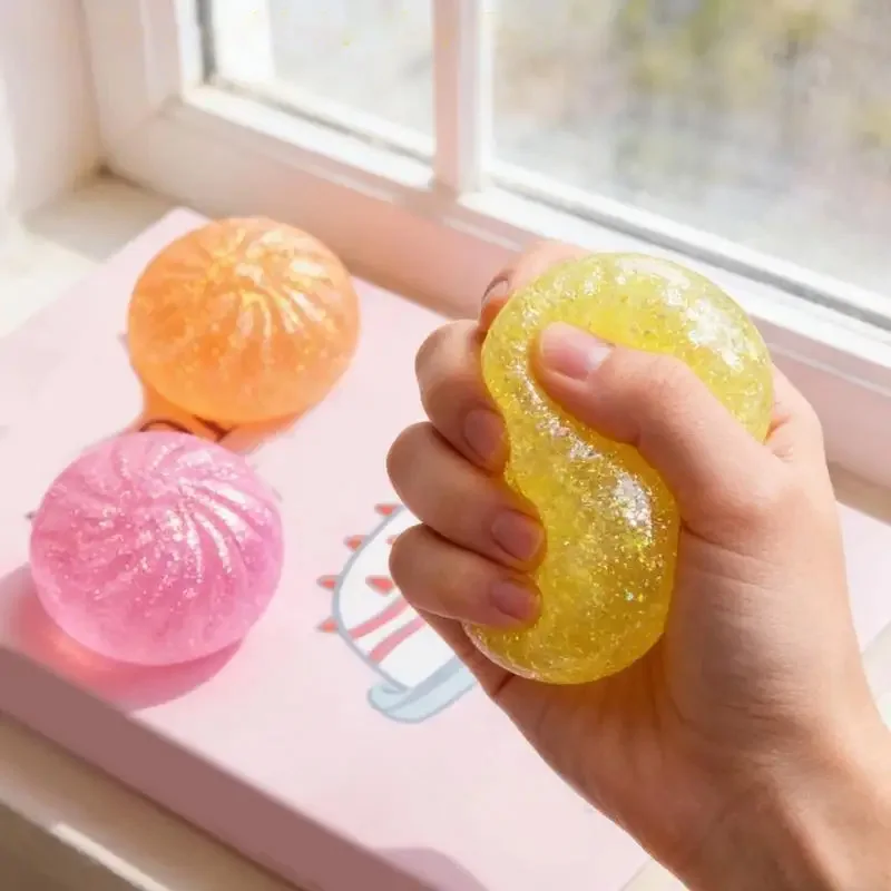 Glitter Dumpling Squishy Toy with Steamer Box - Stress & Anxiety Relief