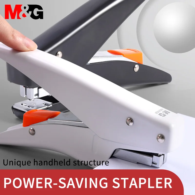 M&G 25 Pages Handheld Metal Stapler Effortless Paper Stapling Machine for School Office Supplies Stationery Accessories kawaii file folder for document bag organizer insert data book 40 pages waterproof school supplies stationery office accessories