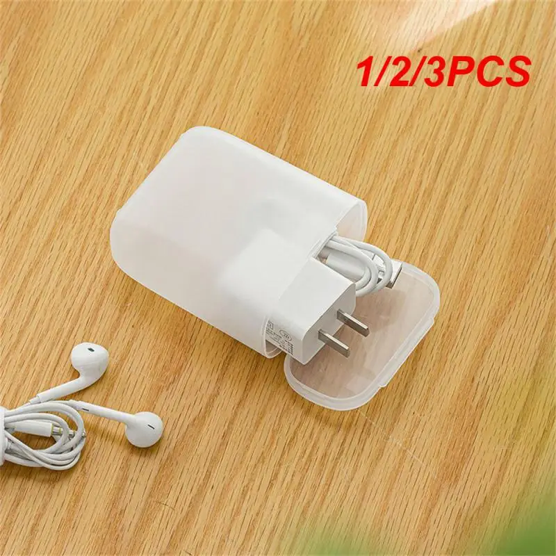 

Cable Storage Box Transparent Plastic Data Line Storage Container for Desk Stationery Multifunctional headset Data