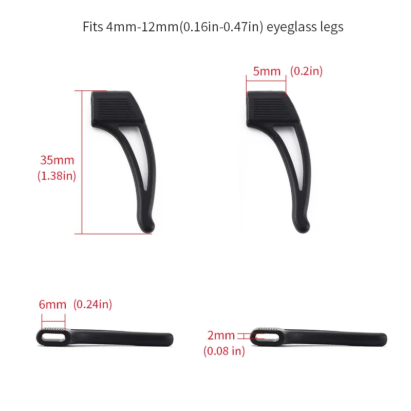 스포츠 선글라스 거치대, 안경류 템플팁 슬리브 리테이너, 편안한 탄성 실리콘, 안경용 미끄럼 방지 거치대