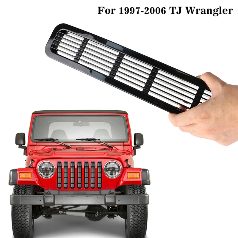 

7 шт., передняя решетка для Jeep Wrangler TJ и Unlimited 1997-2006