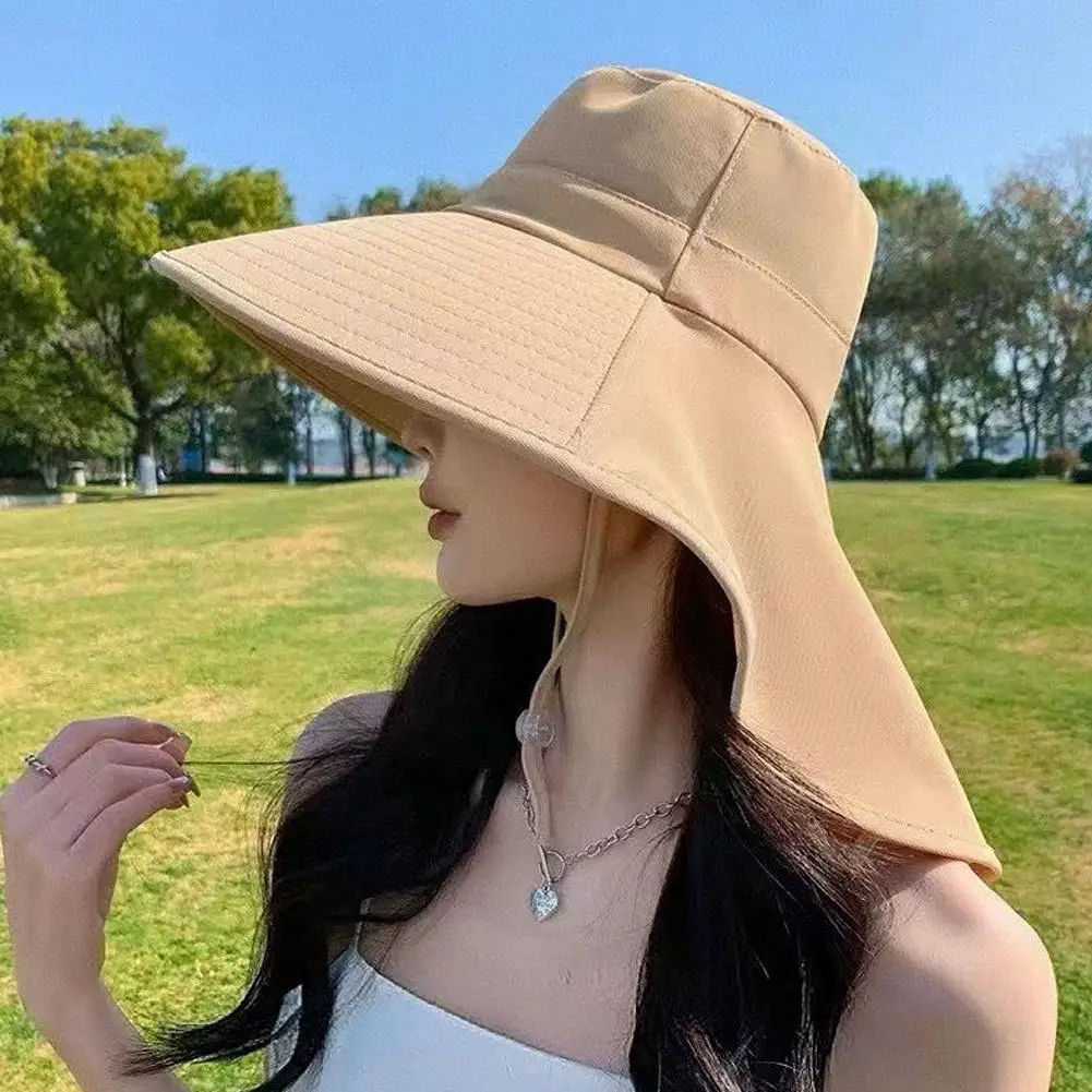 Sonnenhut mit verbessertem UV-Schutz und erweiterter Nackenschutzabdeckung für Outdoor-Aktivitäten, Sommerbedarf für Damen – Detail 9
