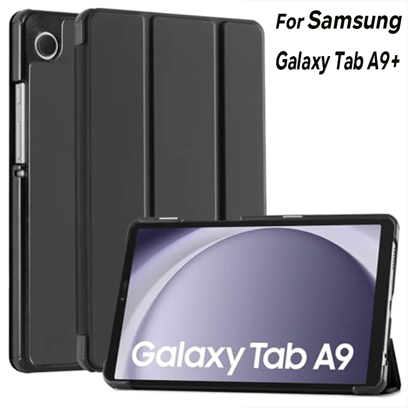 삼성 갤럭시 탭 A9 플러스 케이스, 플립 스탠드, 마그네틱 소프트 TPU 백, 갤럭시 탭 A9 2023 SM-X110 SM-X115 태블릿 케이스, 11 인치