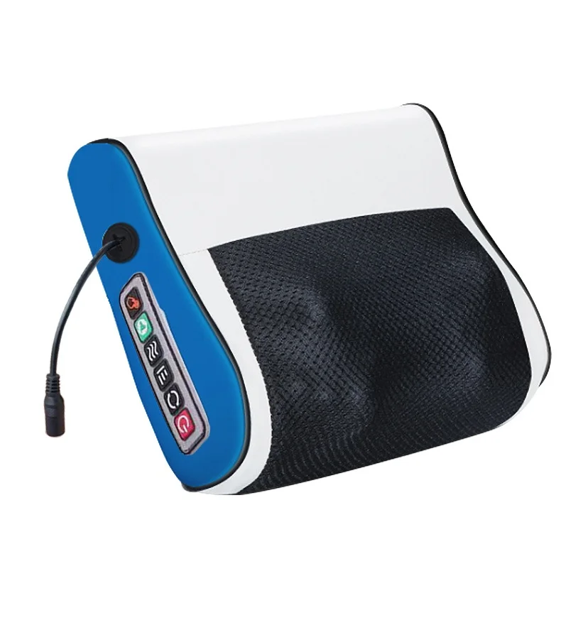 Electric Massage Vibration Pillow 4 Key Multifunctional Massager with Adjustable Hot Compress Neck and Shoulder Massager