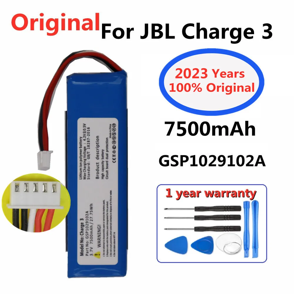 

Original Speaker Replacement Battery 7500mAh For JBL Charge 3 Charge3 GSP102910A CS-JML330SL Bluetooth Loudspeaker Batteries