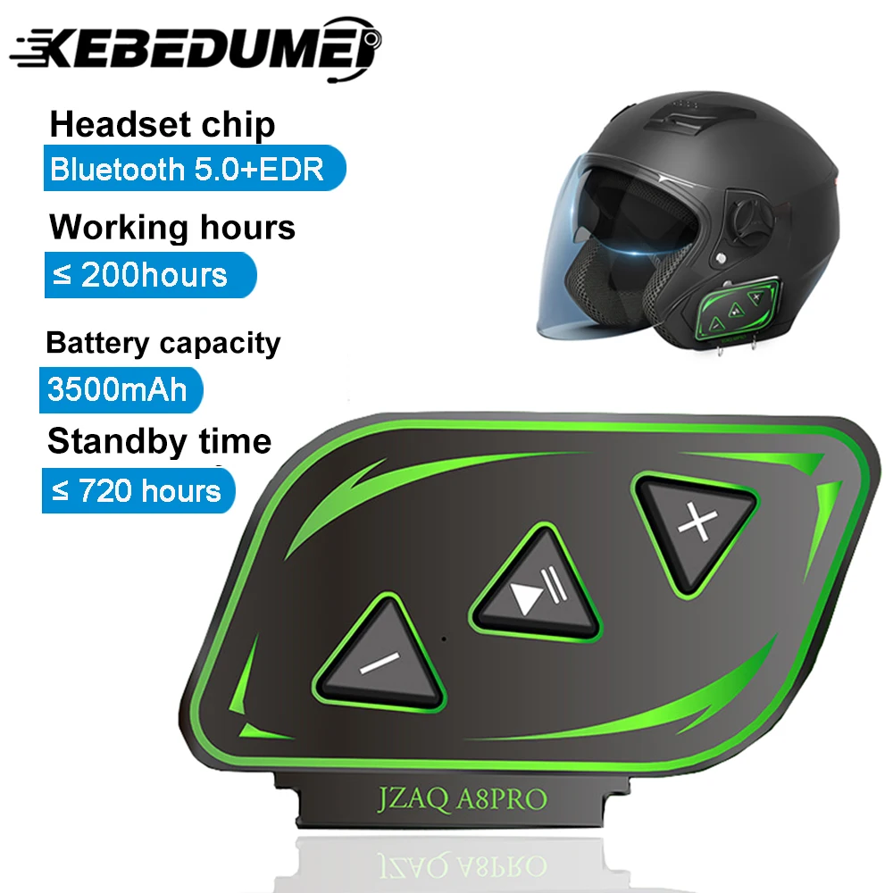 

A8 Motorcycle Helmet Headset Motorbike BT Interphone Motorcycle Bluetooth Headset Helmet Intercom Stereo for Cell Phone 2 Rider