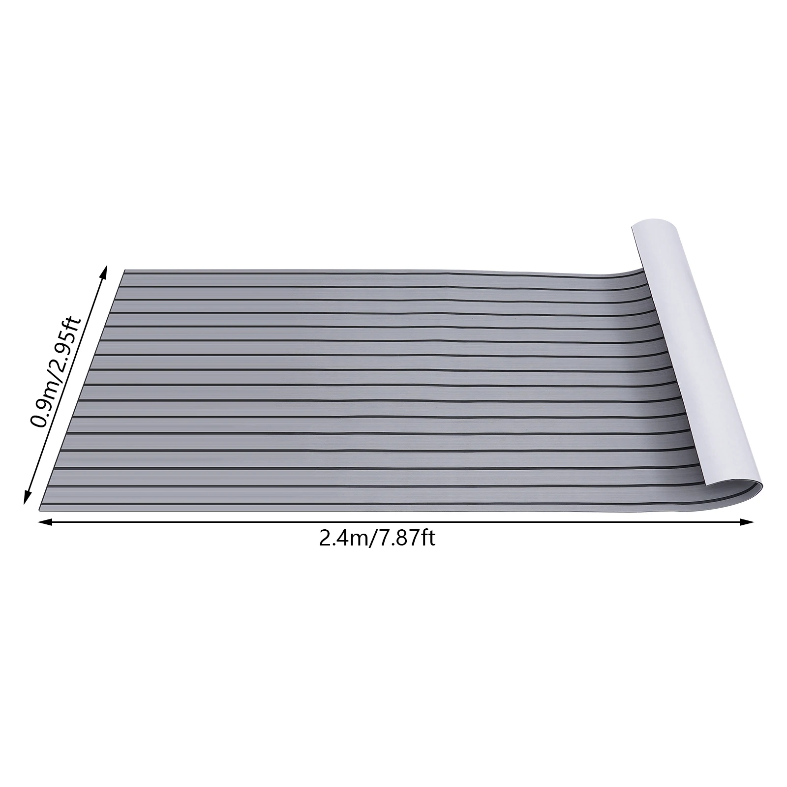 94''x 35'' Waterproof EVA Anti-Slip Boat Deck Mat Self-Adhesive Heavy-Duty EVA Foam Floor Mat for RV/Yacht/Gym