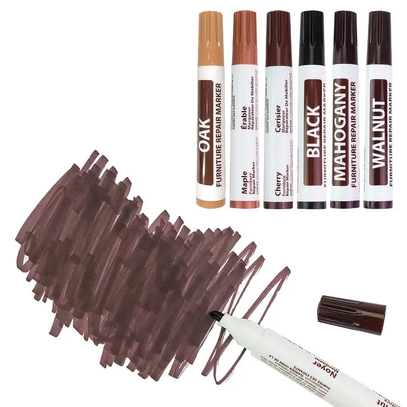 

Wood Markers Furniture Repair Effective TouchUp Markers Time Saving Wood Scratch Restoration Kit Wood Composite Repair Markers