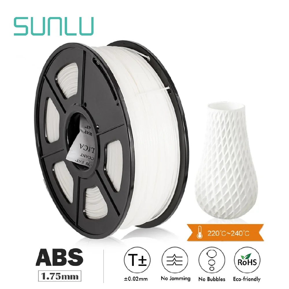 SUNLU ABS Filament 1.75MM High Quality Excellent Impact Strength