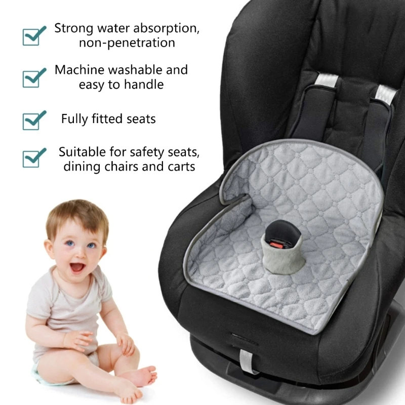 Baby Safety Car Seat Cushion 4 Layers Leak-proof Anti-slip Children Car Seat Insert Liner Foldable Cushion Pad for Dining Chair safety seat mat car seat mat