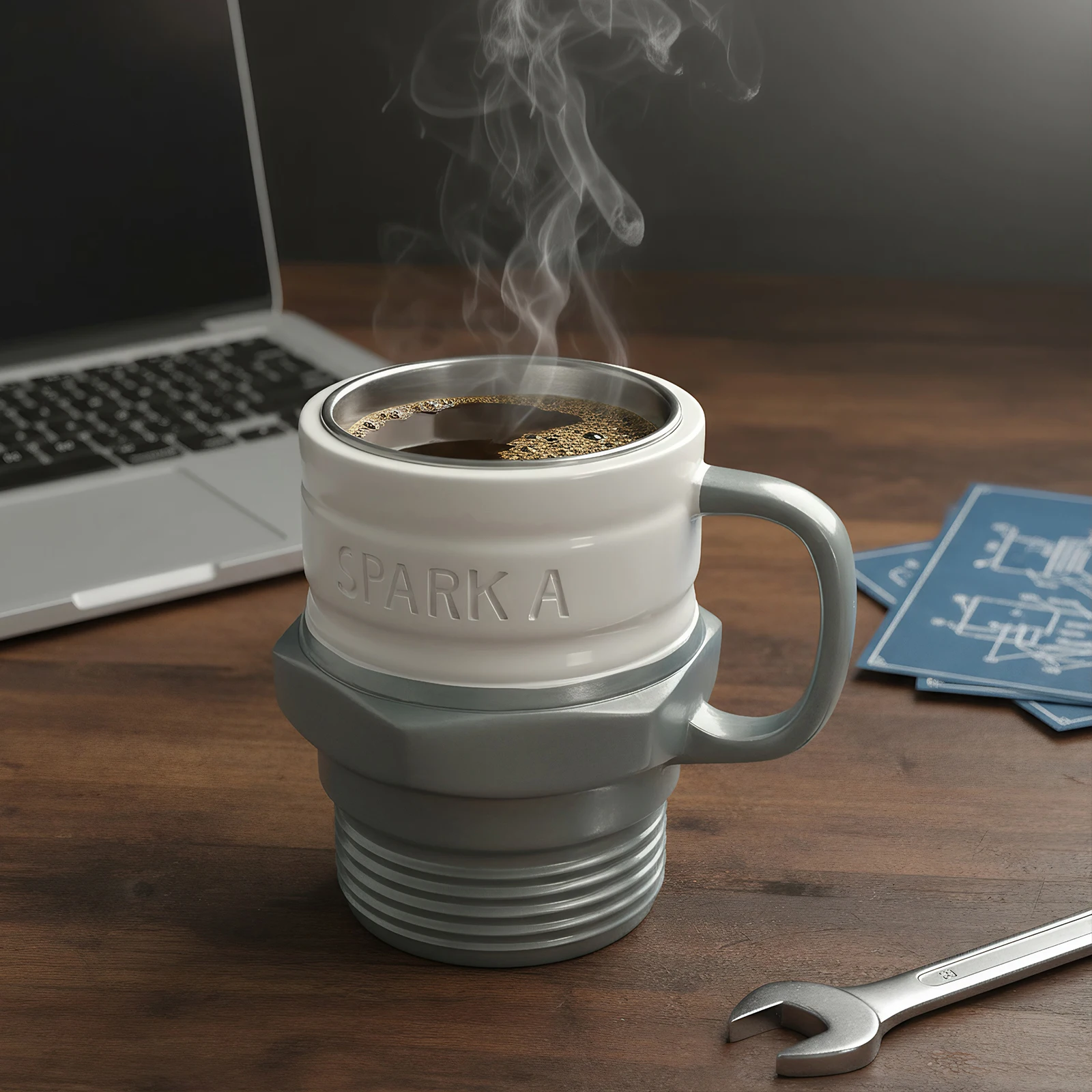 Spark Plug Coffee Mug Industrial Coffee Cup Mechanics & Gearheads Personalized Coffee Mug Unique Auto Gift for Man Birthday Gift