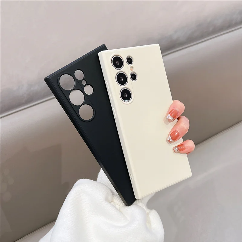 Premium Liquid Silicone Shockproof Phone Case with Soft Square Frame Design