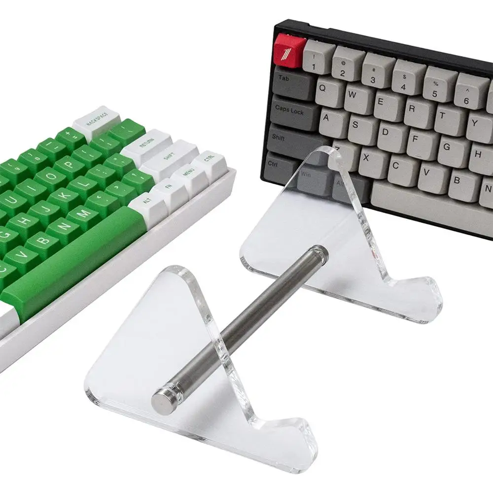 1/2/3 Tier Display Keyboard Holder Laptop Stand Transparent Acrylic Keyboard Stand for Computer Mechanical Keyboard Storage Rack