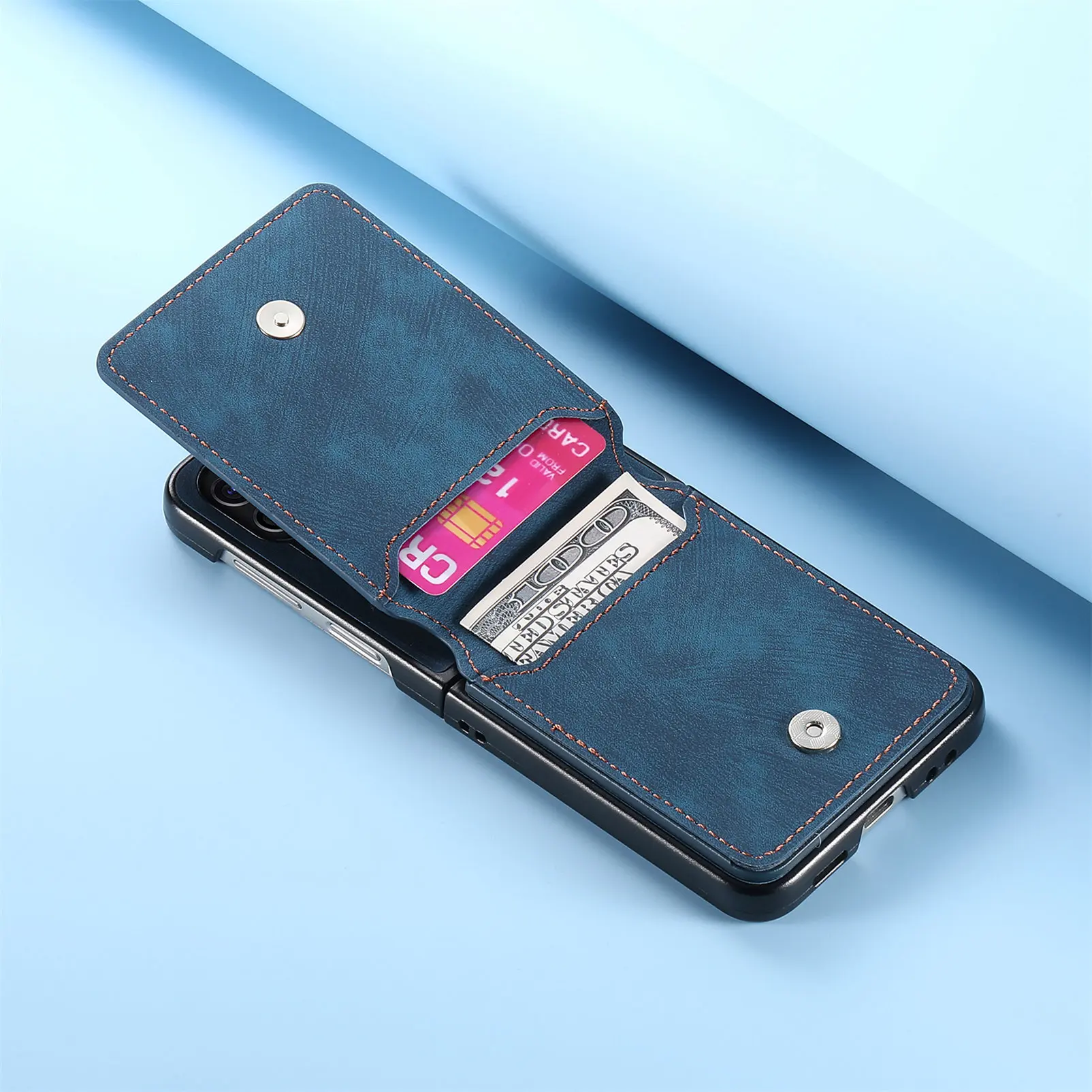 Luxury Leather Card Holder Case for Razr Ultra 5G Folding Smartphone