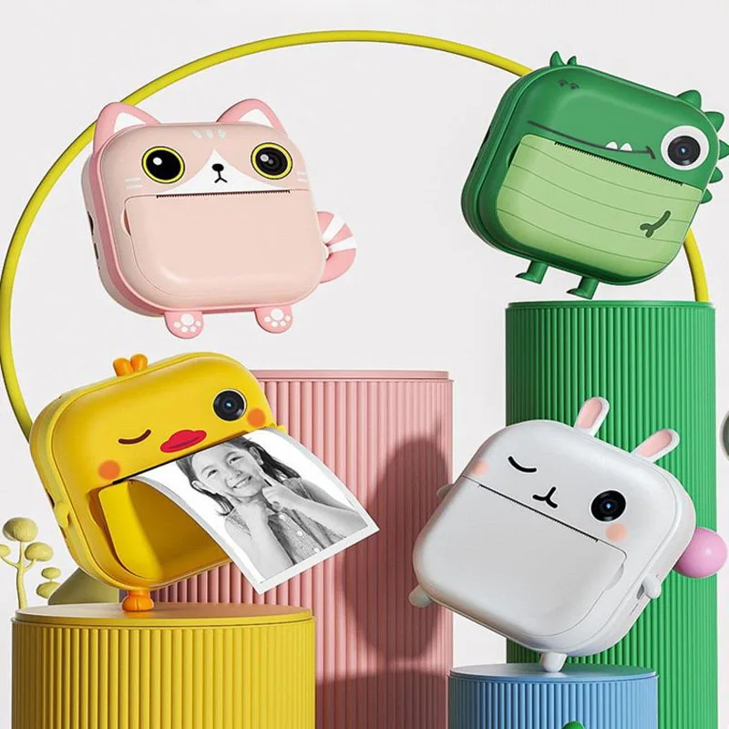 Kids Instant Print Camera Thermal Printing Camera Digital Photo Toys Child Drawing Video Birthday Christmas Gift
