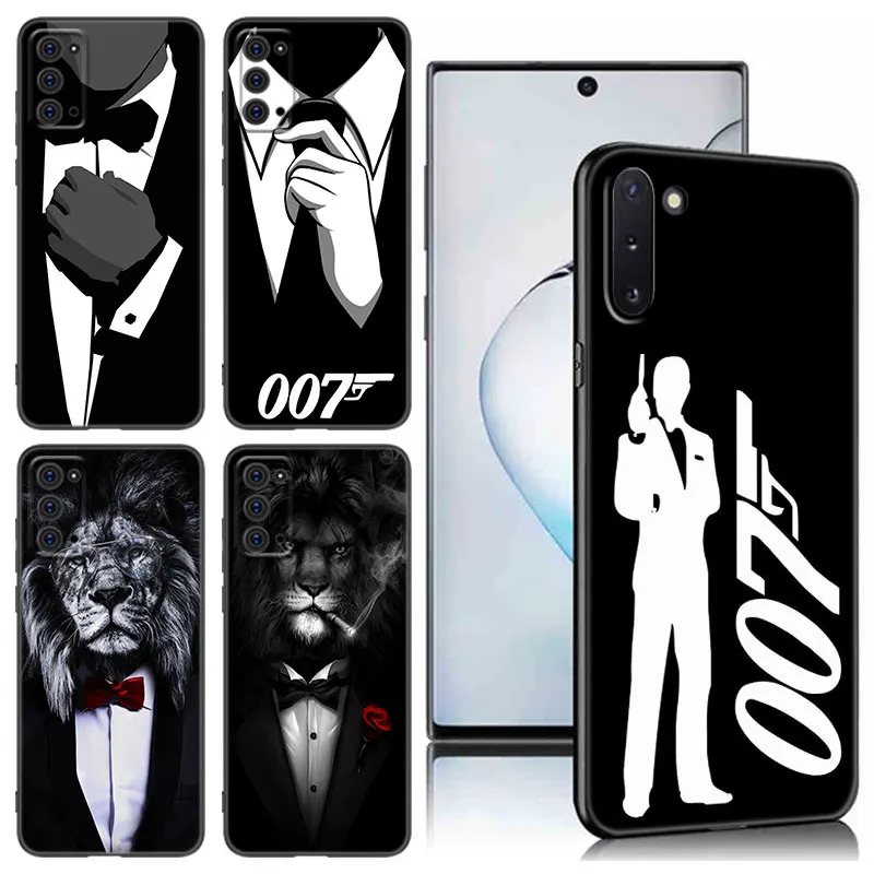 Man Suit Shirt Tie Case For Samsung M30 M31 S Note 10 20 Ultra M04 M13 M32 4G M14 M23 M33 M34 M42 M52 M53 M54 5G M11 M12 M21 M22