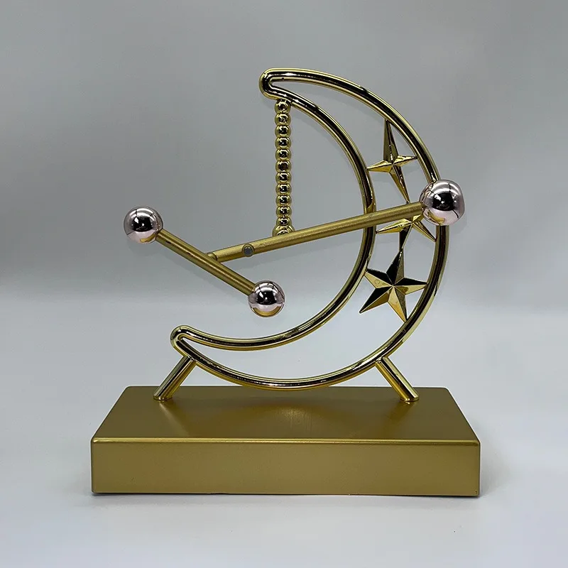 

Creative Golden Moon Magnetic Permanent Motion Pendulum Newton Pendulum Office Desktop Decoration Home Decor Creative Gifts Home