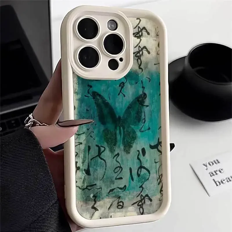 INS Retro Butterfly Case - Stylish Protective Cover for Xiaomi Redmi and Mi Series