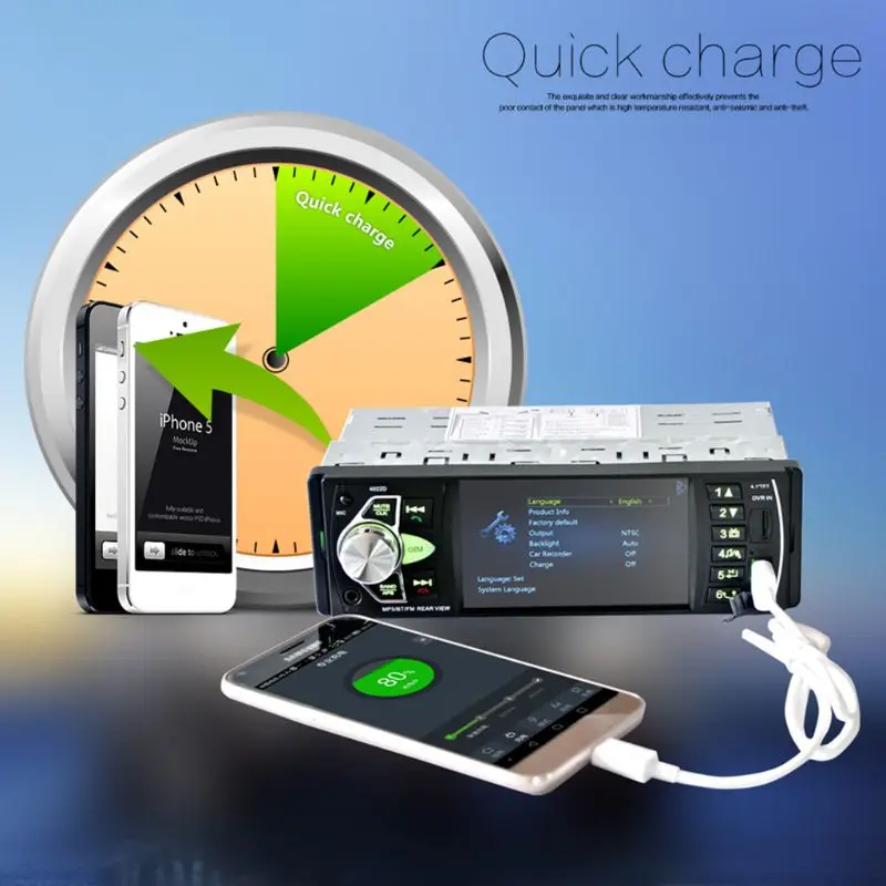 Auto Stereo-Radio Fm Mp3-Musica Usb Lettore Audio-Multimediale Compatibile