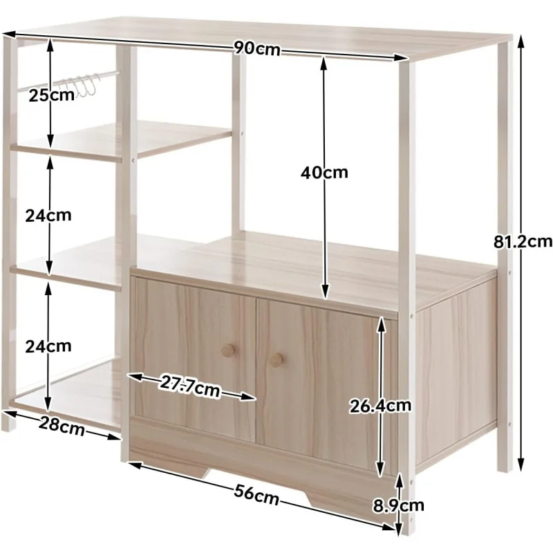 خزانة مطبخ لأواني التوابل وأدوات المائدة باللون ال...