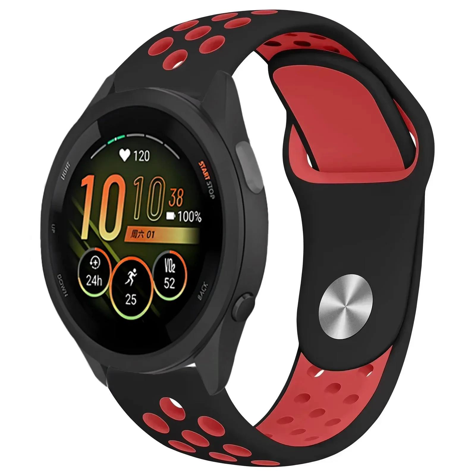 Premium Silicone Watch Strap - Versatile 22mm/20mm/18mm Adjustable Band