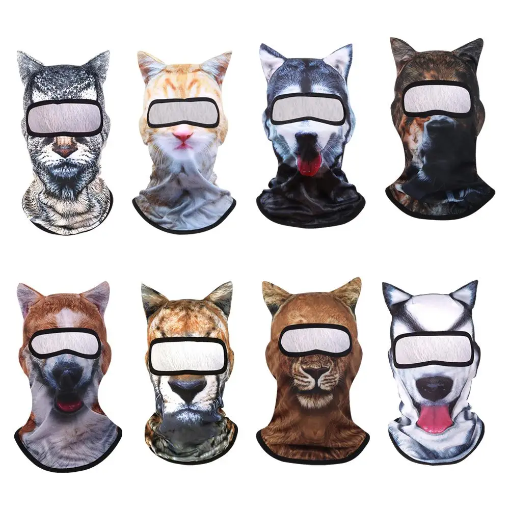 3D Cat Balaclava Motorcycle Cute Full Face Hood Mask Skiing Snowboard Hat Helmet Liner Biker Face Gorra Headgear Hat 5
