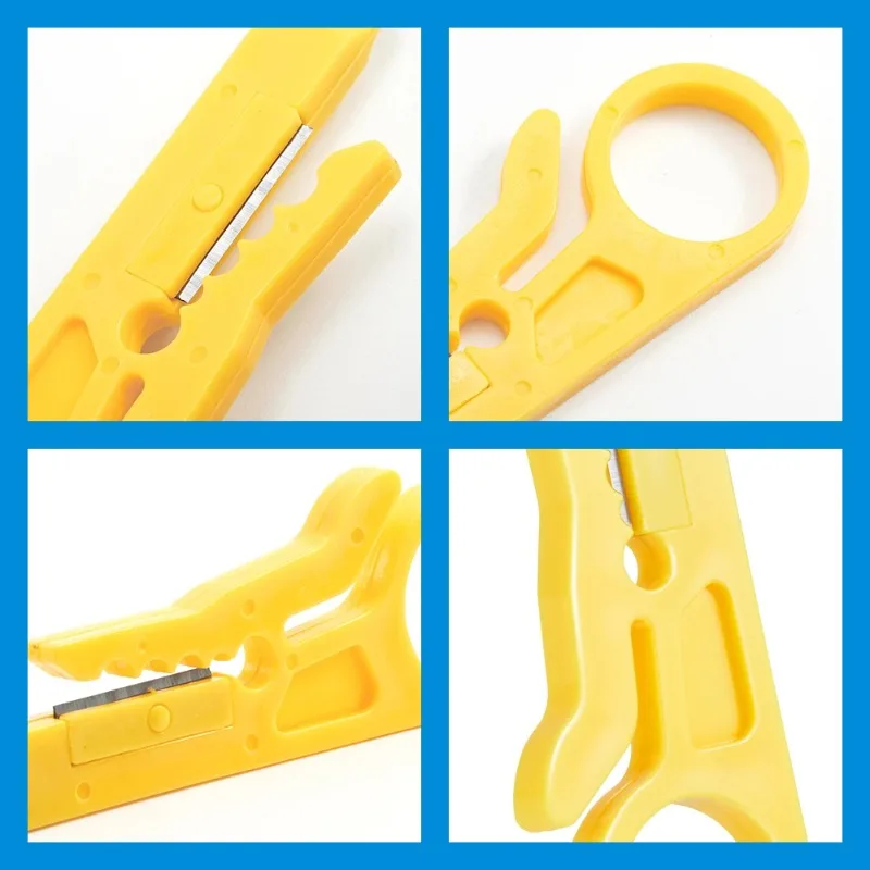 Cable Stripping Wire Cutter Crimping Tool Multi Stripper Knife Crimper Pliers Mini Portable Decrustation Electrical Straight