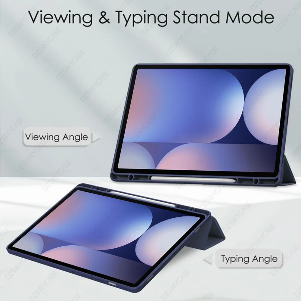 Premium Trifold Stand Tablet Case with Pencil Holder and Auto Sleep/Wake Function