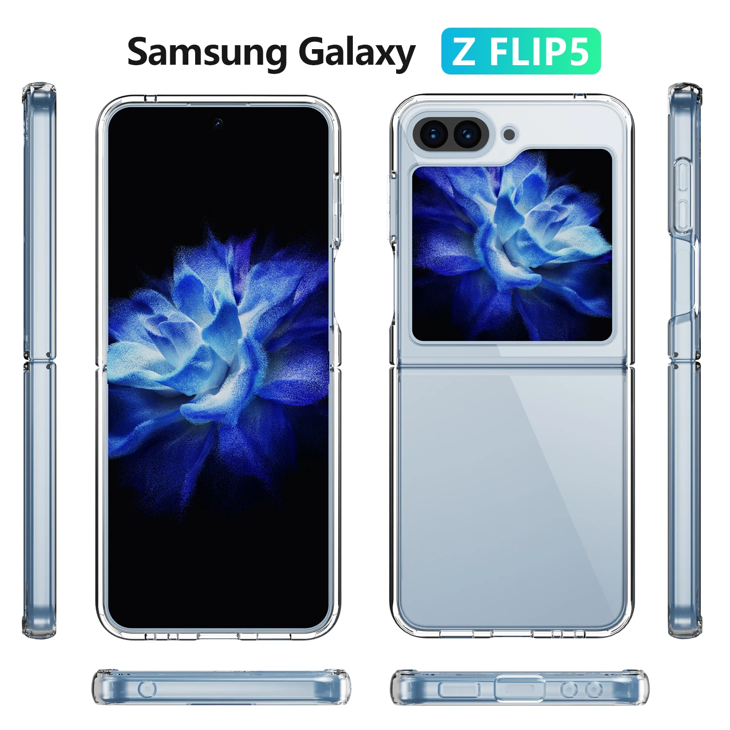 Coque de téléphone en acrylique rigide, étui rigide antichoc pour Samsung Galaxy Z Flip 3 4 5 5G Flip5 ZFlip5_voghion.com