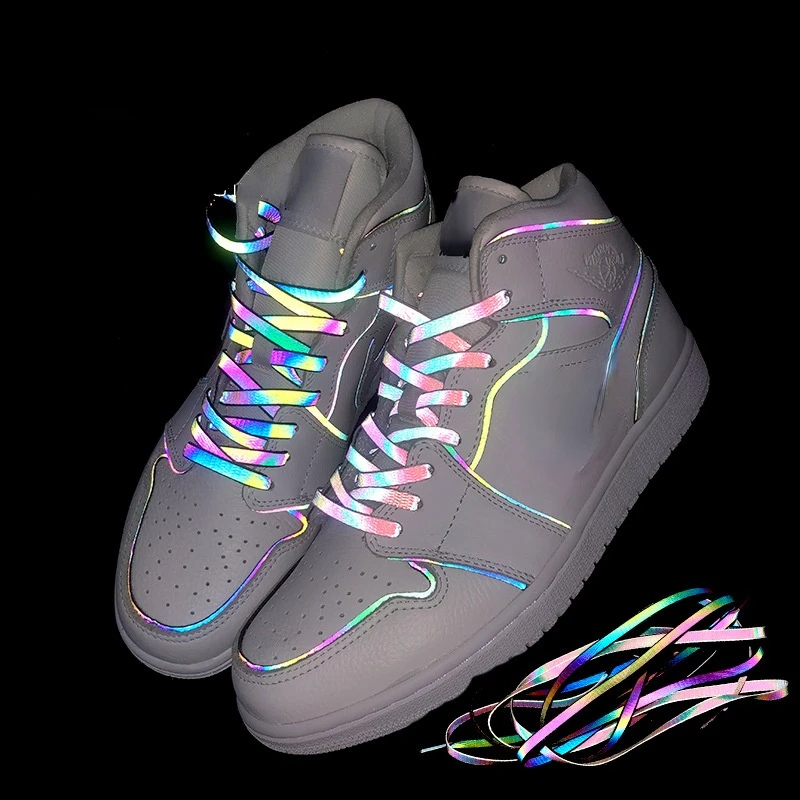 Cordones luminosos para zapatillas de deporte planas, cordones de zapatos de lona que brillan la oscuridad, Color nocturno fluorescente, 120/140/160cm, 1 par| | - AliExpress