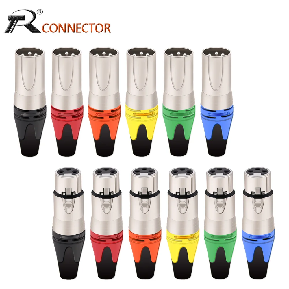 Pinos Xlr Fêmea Jack Macho Plug Pólo Xlr Soquete Plug Cabo de Microfone Terminal Fio Conector Prata 20 Pcs 10 Conjuntos Profissional