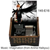 Anime Haikyuu Imagination Black Wood Music Box Team Lucky Mascot Gift New Year's Gift For Boy Room Decoration Ornaments 5