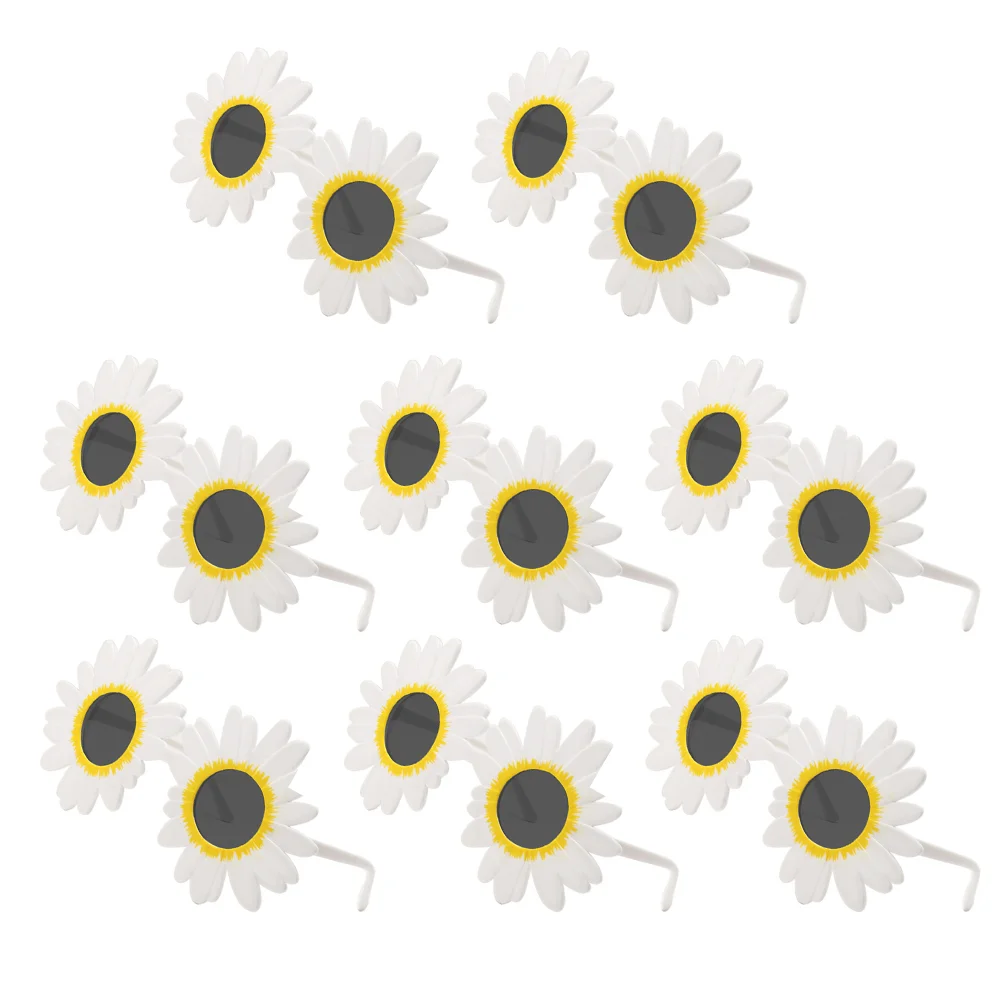 

8 Pcs Daisy Glasses Eyeglasses Prop Party Favors Sun Pool Flower Sunglasses Funny Hawaii