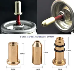 3 PCS Reusable Brass Copper Charging Nozzle Adapter Gas Lighter Charging Head Pure Copper Adapter Filling Nozzle