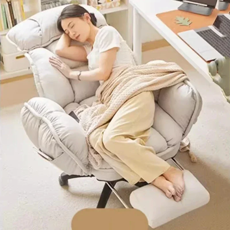 Footrest Wheels Office Chair Kids Velvet Reading Cheap Backrest Student Relaxing Office Chair Throne Muebles Home Furniture 4
