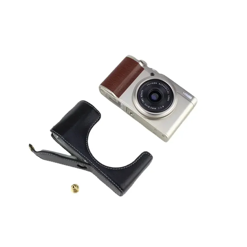 Genuine Leather Camera Bag Bottom Case For Fuji Fujifilm XF10 X